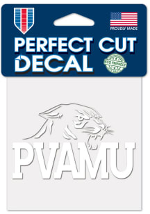 Prairie View A&M Panthers 4x4 White Auto Decal - Purple