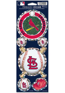 St Louis Cardinals Prismatic Stickers - Silver