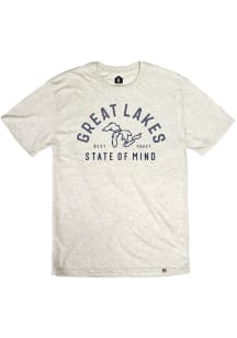 Rally Michigan Oatmeal Great Lakes State of Mind Short Sleeve Fashion T Shirt