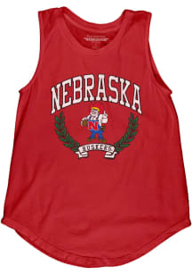 Nebraska Cornhuskers Womens Red Muscle Tank Top