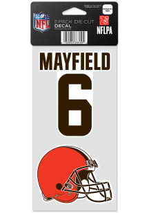 Cleveland Browns 4x4 Auto Decal - Orange