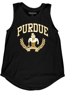 Purdue Boilermakers Womens Black Muscle Tank Top