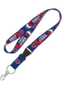 Chicago Cubs Tie Dye Lanyard - Blue