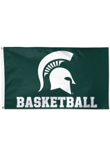 Michigan State Spartans Basketball 3x5 ft Silk Screen Grommet Flag - Green
