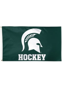 Michigan State Spartans Hockey 3x5 ft Silk Screen Grommet Flag - Green