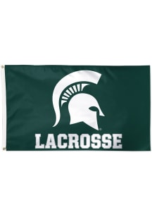 Michigan State Spartans Lacrosse 3x5 ft Silk Screen Grommet Flag - Green