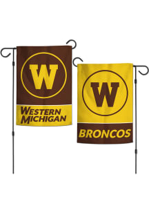 Western Michigan Broncos 12.5x18 2 Sided Garden Flag - Yellow