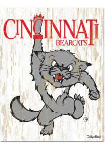 Cincinnati Bearcats Vault Logo 11x17 Wood Sign - Red