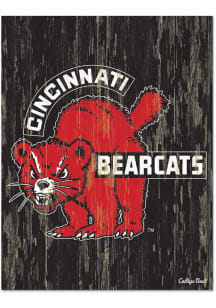 Cincinnati Bearcats 1959 Bearcat 11x17 Wood Sign - Red