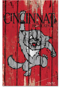Cincinnati Bearcats 1990 Bearcat 11x17 Wood Sign - Red