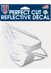 Ball State Cardinals 6X6 Auto Decal - Silver