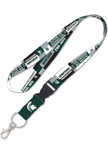 Michigan State Spartans Colorblock Lanyard - Green