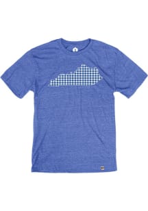Rally Kentucky Blue Plaid State Short Sleeve Fashion T Shirt