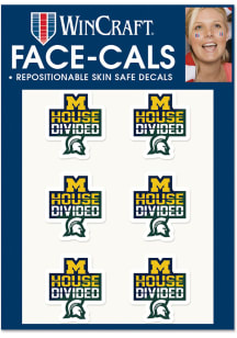 Michigan Wolverines House Divided 6 Pack Tattoo