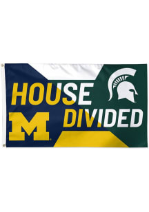 Michigan Wolverines 3x5 ft Silk Screen Grommet Flag - Green