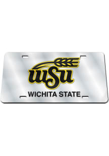 Wichita State Shockers Silver Silver Logo Car Accessory License Plate