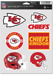 Kansas City Chiefs Multi Use 6pk Auto Decal - Red