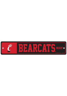 Cincinnati Bearcats 3.75x19 Street Zone Sign - Red