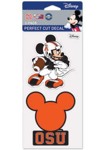 Oklahoma State Cowboys 4x4 2 Pack Disney Auto Decal - Orange