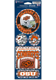 Oklahoma State Cowboys Prismatic Stickers - Orange