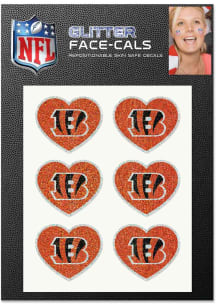 Cincinnati Bengals Glitter Heart Tattoo
