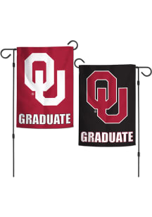 Oklahoma Sooners 12.5x18 Gaduate Garden Flag - Black