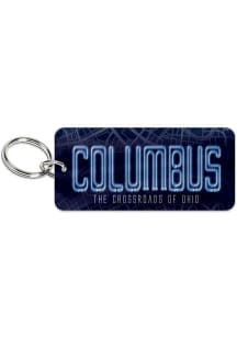 Columbus Acrylic Glossy Keychain - Blue