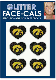 Iowa Hawkeyes 6pk Glitter Classic Tattoo