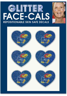 Kansas Jayhawks 6pk Glitter Tattoo