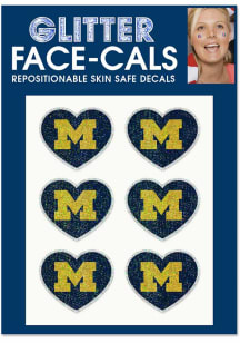 Michigan Wolverines 6pk Glitter Style Tattoo