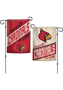 Louisville Cardinals Mascot 12x18 2 Sided RETRO Garden Flag - Red