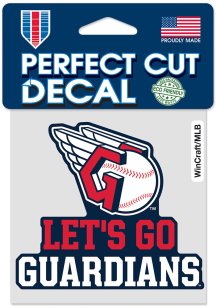 Cleveland Guardians 4x4 Slogan Auto Decal - Navy Blue