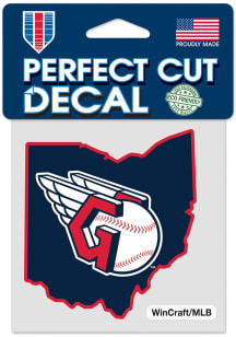 Cleveland Guardians 4x4 State Shape Auto Decal - Navy Blue