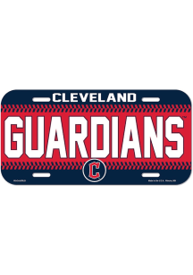 Cleveland Guardians Blue Plastic Car Accessory License Plate