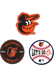 Baltimore Orioles 3pk Premium Acrylic Magnet