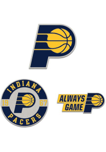 Indiana Pacers Souvenir 3pk Enamel Pin - Navy Blue