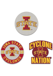 Iowa State Cyclones Souvenir 3pk Enamel Pin - Maroon