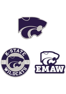 K-State Wildcats Souvenir 3pk Enamel Pin - Purple