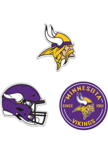 Minnesota Vikings 3pk Premium Acrylic Magnet