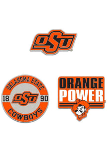 Oklahoma State Cowboys Souvenir 3pk Enamel Pin - Orange