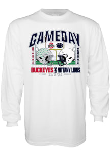 Blue 84 Penn State Nittany Lions White Football H2H Ohio State Football Long Sleeve T Shirt