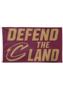 Cleveland Cavaliers Slogan 3x5 Silk Screen Grommet Flag - Maroon