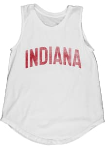 Blue 84 Indiana Womens White Lennon Wordmark Tank Top