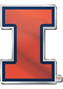 Illinois Fighting Illini Acrylic Car Emblem - Orange