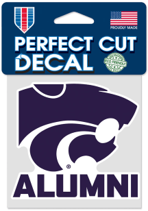 K-State Wildcats Alumni 4x4 Auto Decal - Purple