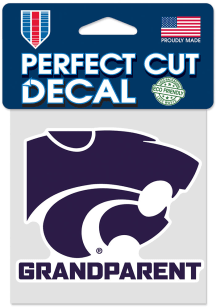 K-State Wildcats Grandparent 4x4 Auto Decal - Purple