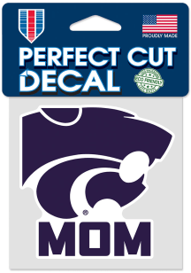 K-State Wildcats Mom 4x4 Auto Decal - Purple