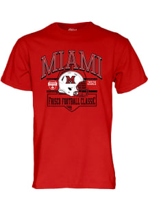 Blue 84 Miami RedHawks Red 2021 Frisco Football Classic Bowl Bound Short Sleeve T Shirt