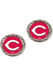 Cincinnati Reds Hammered Post Womens Earrings