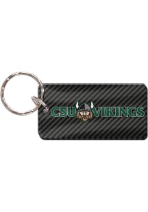 Cleveland State Vikings Carbon Keychain - Black